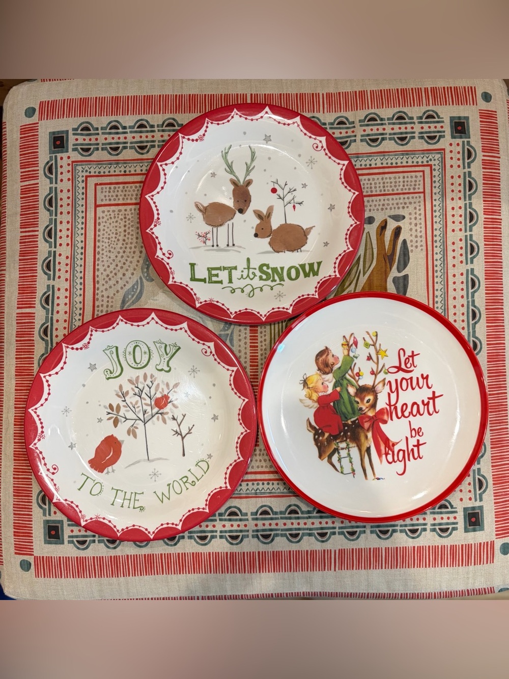 Pottery Barn Kids Holiday Plate Trio